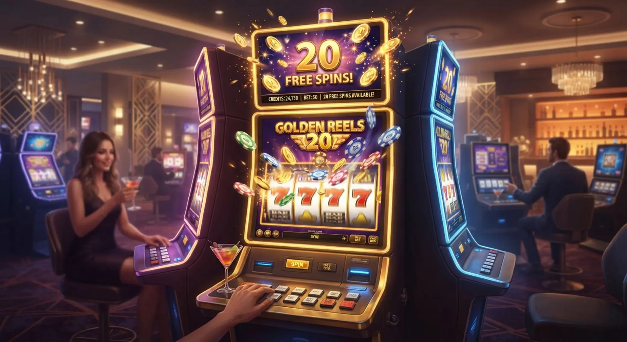 Online kaszinó hangulat nyerőgépekkel és free spin motívummal