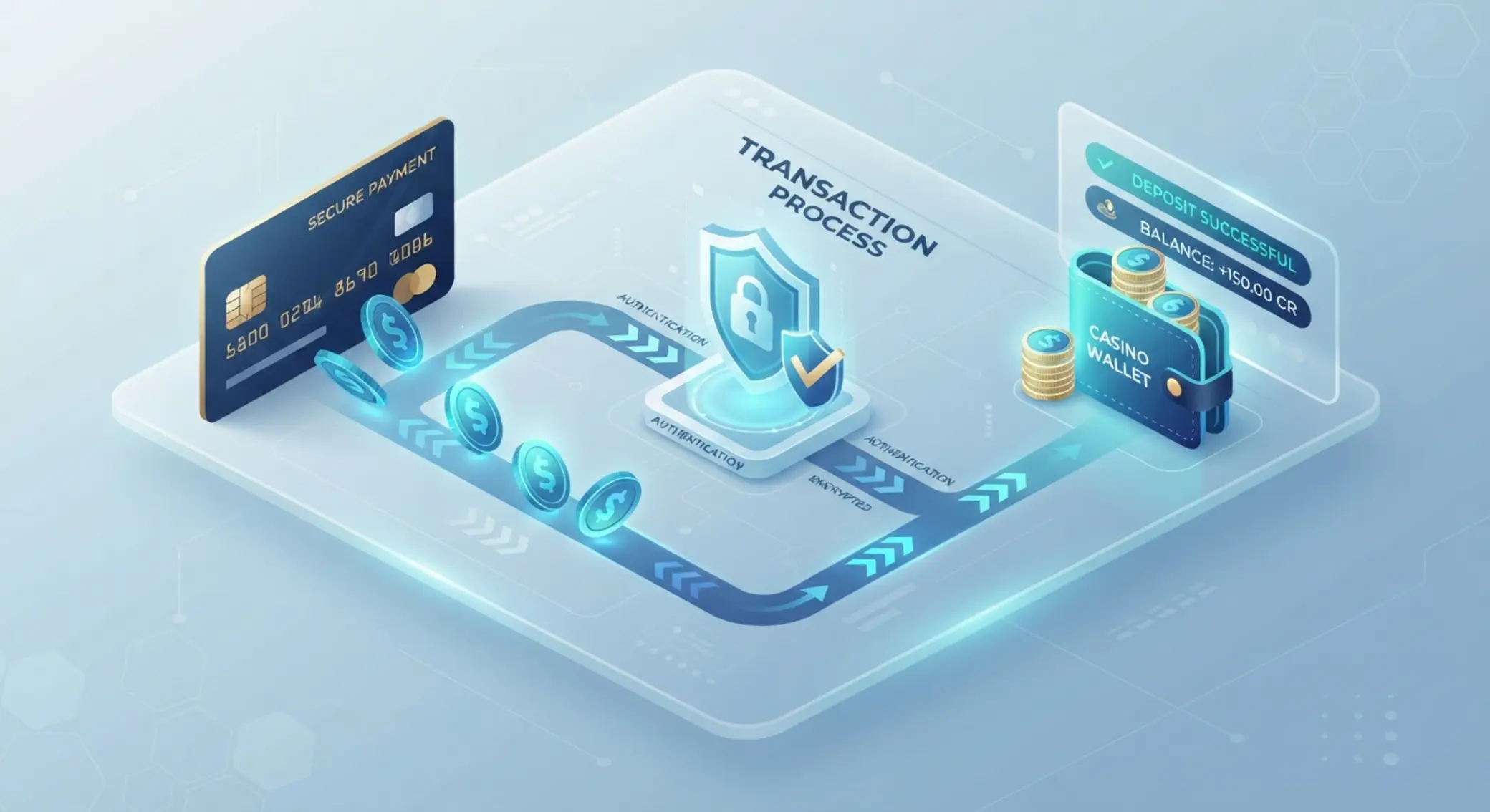 Digitális befizetés és kifizetés folyamatát jelképező illusztráció
