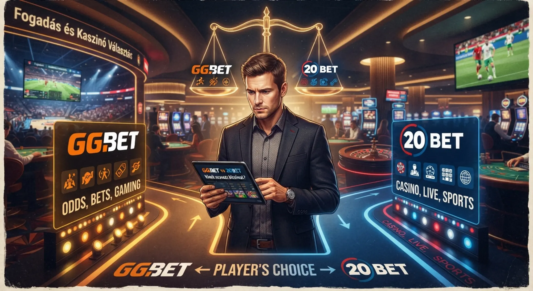 Választás két online kaszinó között