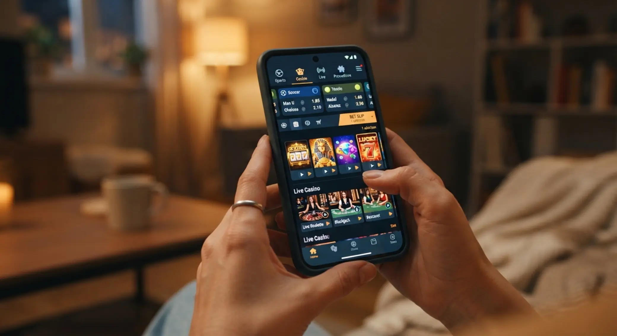 Mobiltelefonon használt online kaszinó és sportfogadás felület