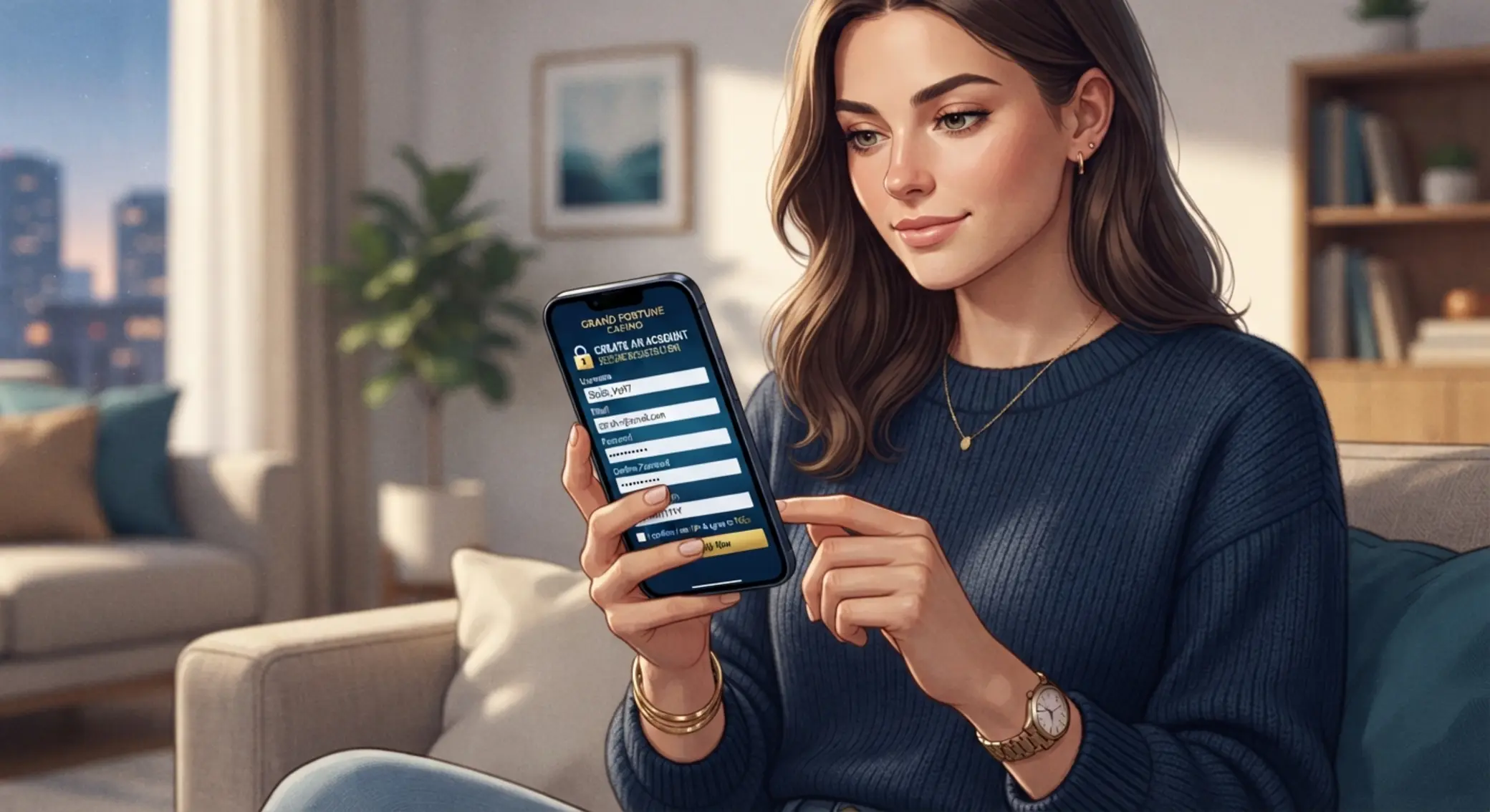 Mobil kaszinó regisztráció telefonon biztonsági ikonnal